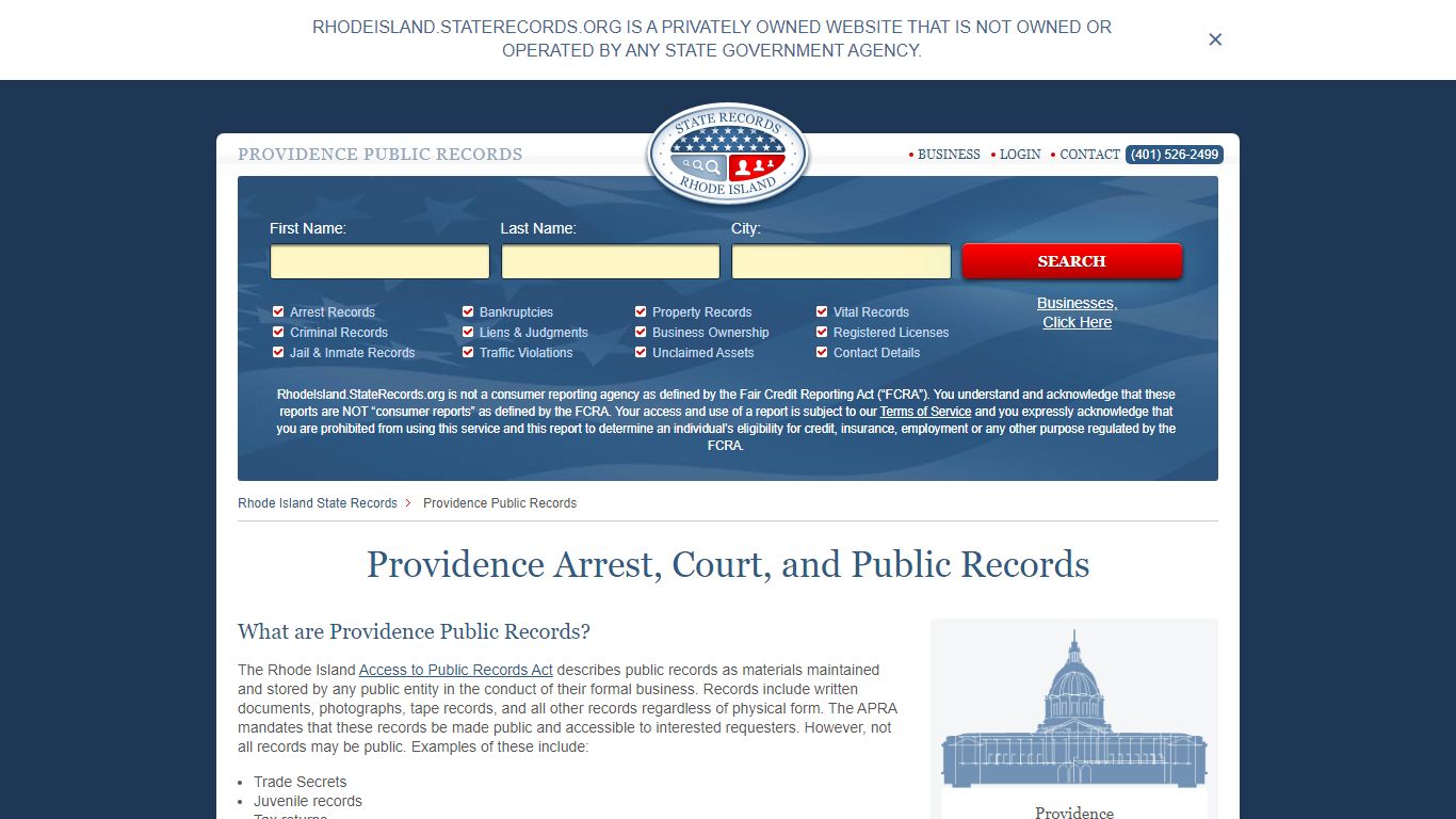 Providence Arrest and Public Records - StateRecords.org